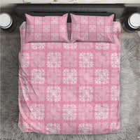 Pink Palaka Quilt Hawaii Bedding Set Traditional Hawaii-plaid Pattern - Polynesian Pride
