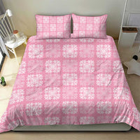 Pink Palaka Quilt Hawaii Bedding Set Traditional Hawaii-plaid Pattern - Polynesian Pride