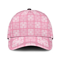 Pink Palaka Quilt Hawaii Classic Cap Traditional Hawaii-plaid Pattern - Polynesian Pride