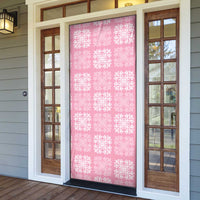 Pink Palaka Quilt Hawaii Door Cover Traditional Hawaii-plaid Pattern - Polynesian Pride