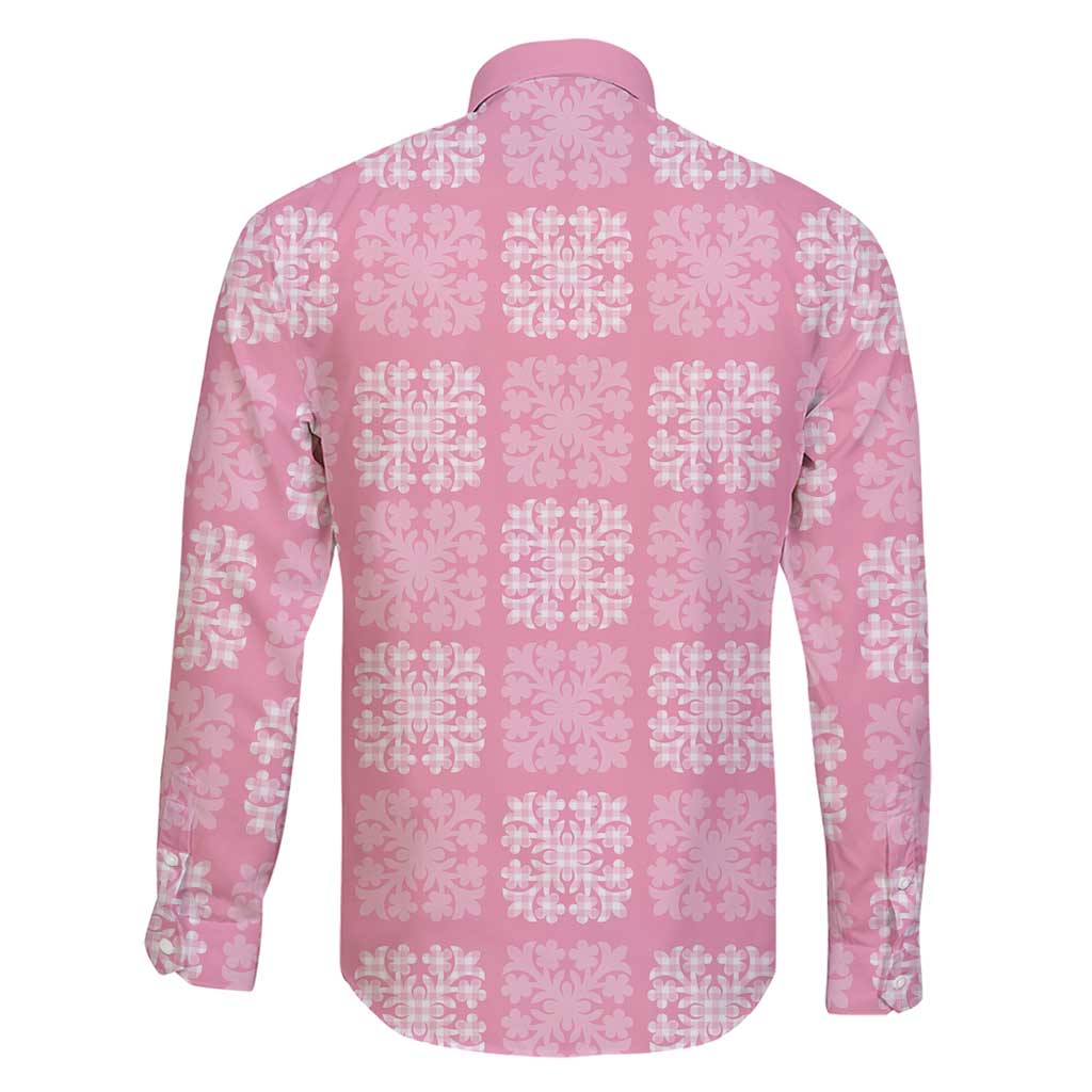 Pink Palaka Quilt Hawaii Family Matching Short Sleeve Bodycon Dress and Hawaiian Shirt Traditional Hawaii-plaid Pattern LT14 - Polynesian Pride