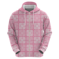 Pink Palaka Quilt Hawaii Hoodie Traditional Hawaii-plaid Pattern - Polynesian Pride