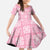 Pink Palaka Quilt Hawaii Kid Short Sleeve Dress Traditional Hawaii-plaid Pattern - Polynesian Pride