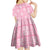 Pink Palaka Quilt Hawaii Kid Short Sleeve Dress Traditional Hawaii-plaid Pattern - Polynesian Pride