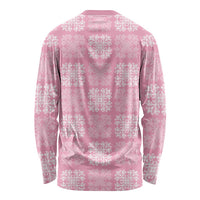 Pink Palaka Quilt Hawaii Long Sleeve Shirt Traditional Hawaii-plaid Pattern - Polynesian Pride