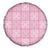 Pink Palaka Quilt Hawaii Spare Tire Cover Traditional Hawaii-plaid Pattern - Polynesian Pride