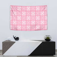 Pink Palaka Quilt Hawaii Tapestry Traditional Hawaii-plaid Pattern - Polynesian Pride