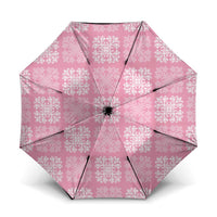 Pink Palaka Quilt Hawaii Umbrella Traditional Hawaii-plaid Pattern - Polynesian Pride