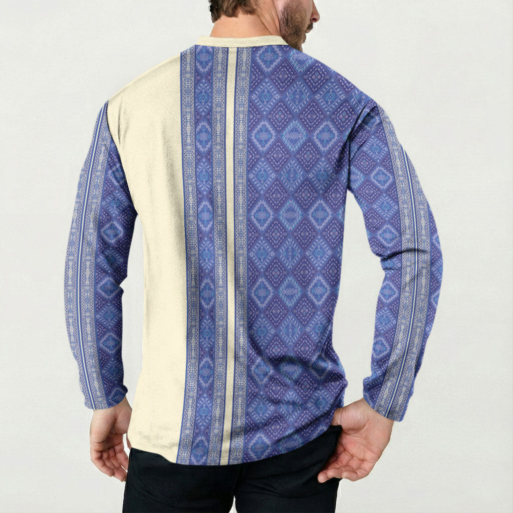 Mabuhay Philippines Festival Button Sweatshirt Yakan Modern Filipiniana Inspired LT14 - Polynesian Pride