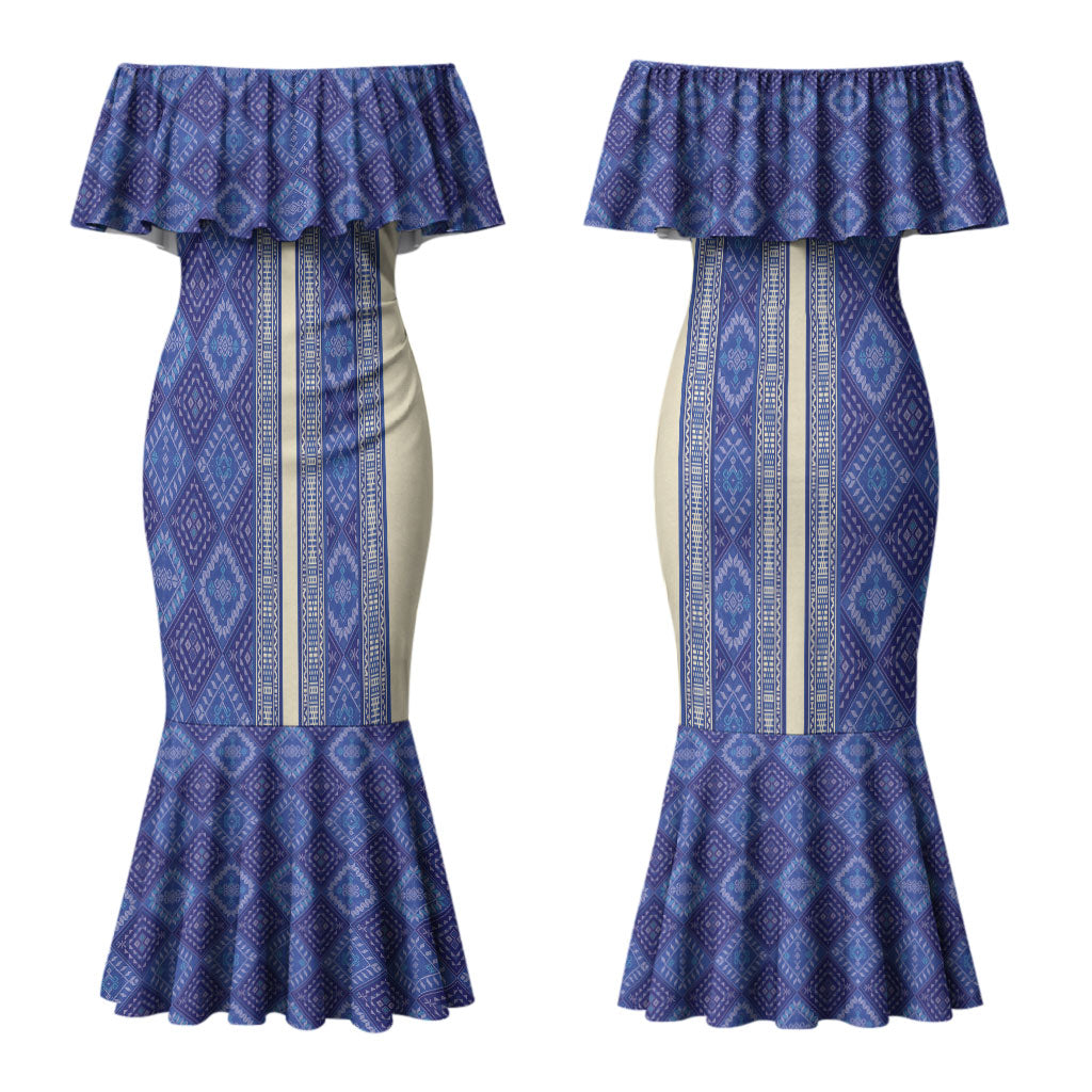 Mabuhay Philippines Festival Couples Matching Mermaid Dress and Hawaiian Shirt Yakan Modern Filipiniana Inspired LT14 - Polynesian Pride