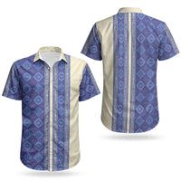 Mabuhay Philippines Festival Couples Matching Off The Shoulder Long Sleeve Dress and Hawaiian Shirt Yakan Modern Filipiniana Inspired LT14 - Polynesian Pride