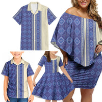Mabuhay Philippines Festival Family Matching Off Shoulder Short Dress and Hawaiian Shirt Yakan Modern Filipiniana Inspired LT14 - Polynesian Pride