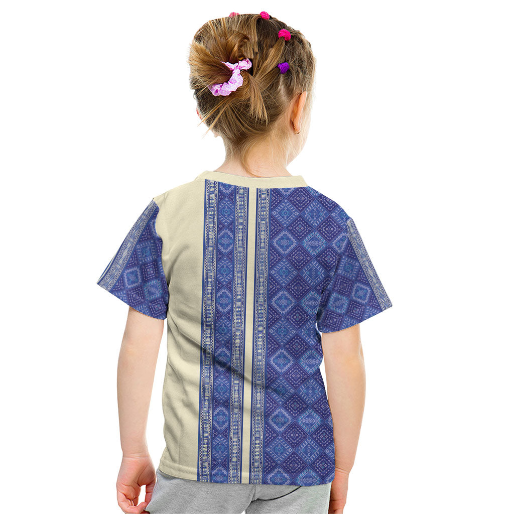 Mabuhay Philippines Festival Kid T Shirt Yakan Modern Filipiniana Inspired LT14 - Polynesian Pride