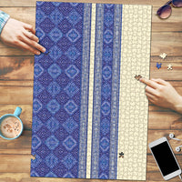 Mabuhay Philippines Festival Puzzle Yakan Modern Filipiniana Inspired LT14 Blue - Polynesian Pride