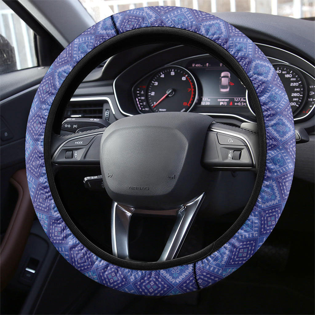 Mabuhay Philippines Festival Steering Wheel Cover Yakan Modern Filipiniana Inspired LT14 - Polynesian Pride