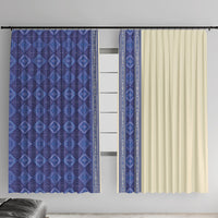 Mabuhay Philippines Festival Window Curtain Yakan Modern Filipiniana Inspired LT14 With Hooks Blue - Polynesian Pride
