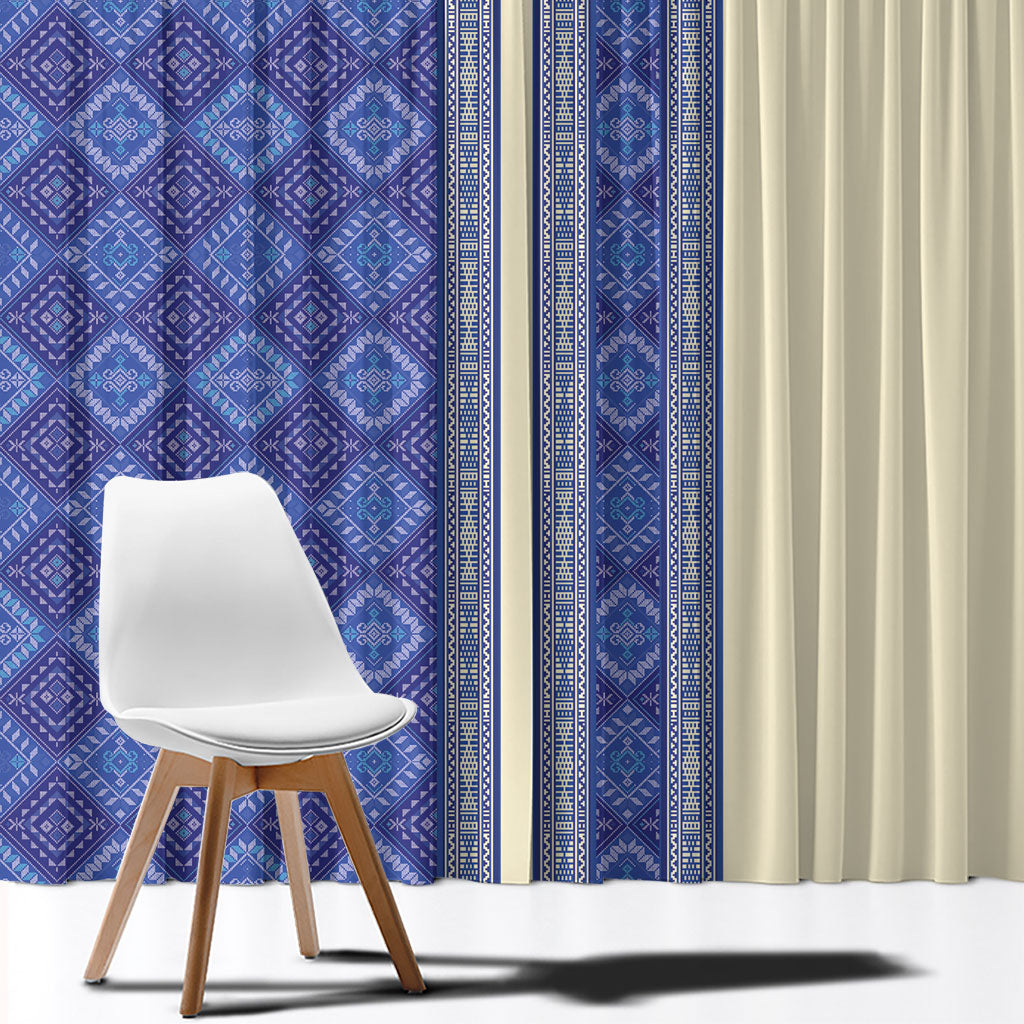 Mabuhay Philippines Festival Window Curtain Yakan Modern Filipiniana Inspired LT14 - Polynesian Pride