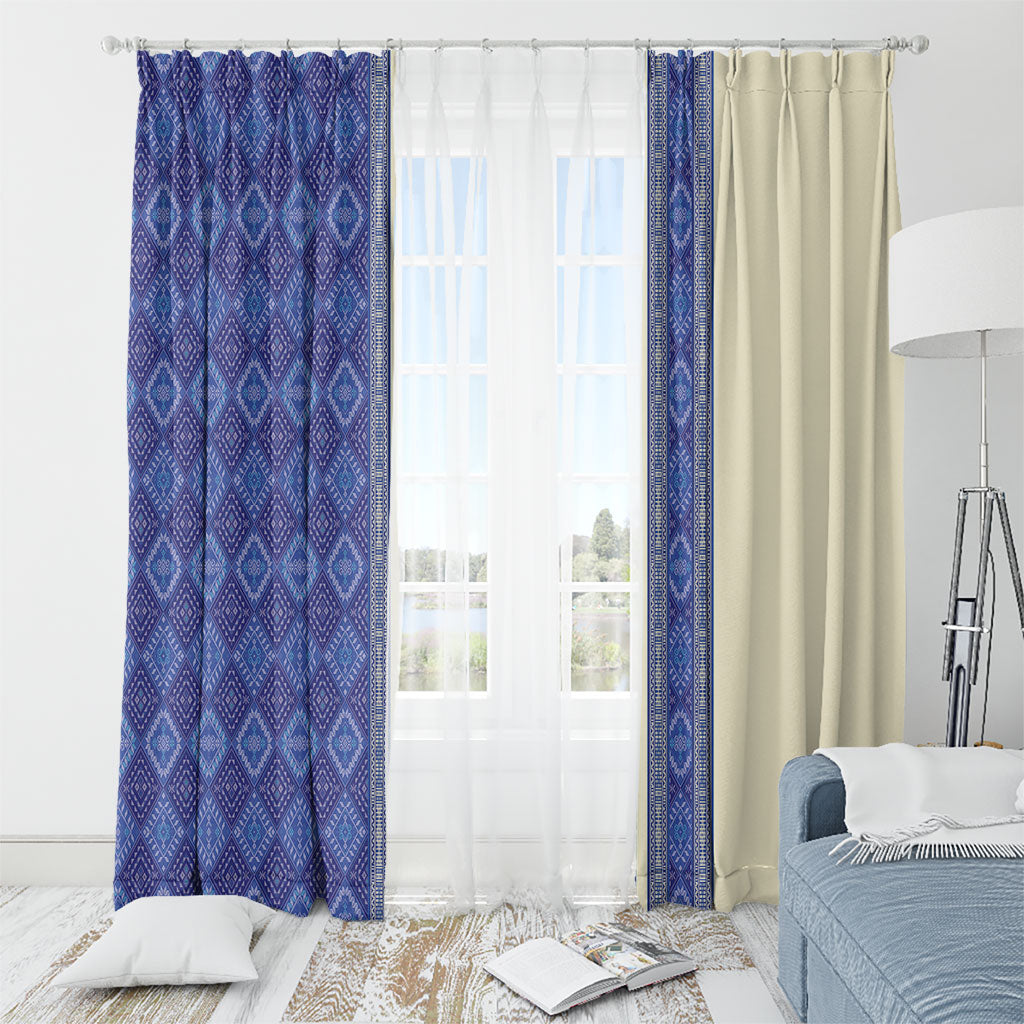 Mabuhay Philippines Festival Window Curtain Yakan Modern Filipiniana Inspired LT14 - Polynesian Pride