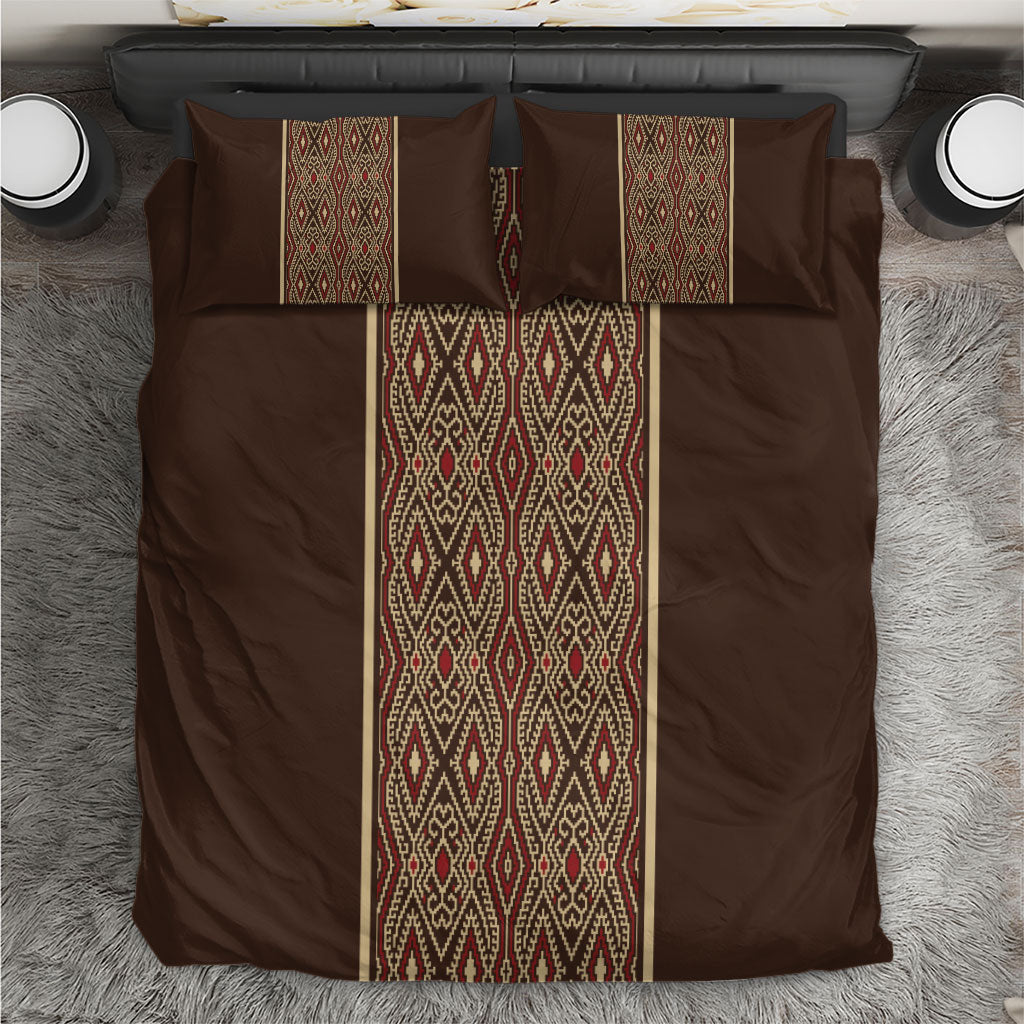 Mabuhay Philippines Festival Bedding Set Tnalak Modern Filipiniana Inspired LT14 Brown - Polynesian Pride