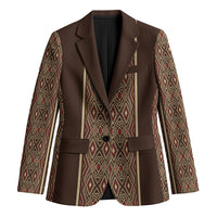 Mabuhay Philippines Festival Blazer Tnalak Modern Filipiniana Inspired LT14 Unisex Brown - Polynesian Pride