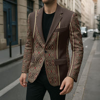 Mabuhay Philippines Festival Blazer Tnalak Modern Filipiniana Inspired LT14 - Polynesian Pride