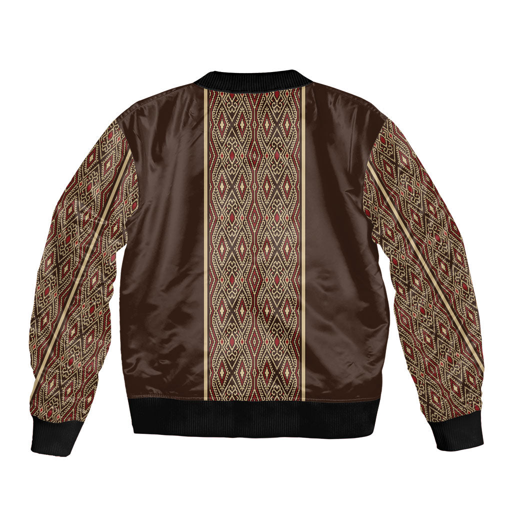 Mabuhay Philippines Festival Bomber Jacket Tnalak Modern Filipiniana Inspired LT14 - Polynesian Pride