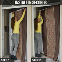 Mabuhay Philippines Festival Door Cover Tnalak Modern Filipiniana Inspired LT14 - Polynesian Pride