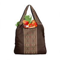 Mabuhay Philippines Festival Grocery Bag Tnalak Modern Filipiniana Inspired LT14 1-pack One Size Brown - Polynesian Pride