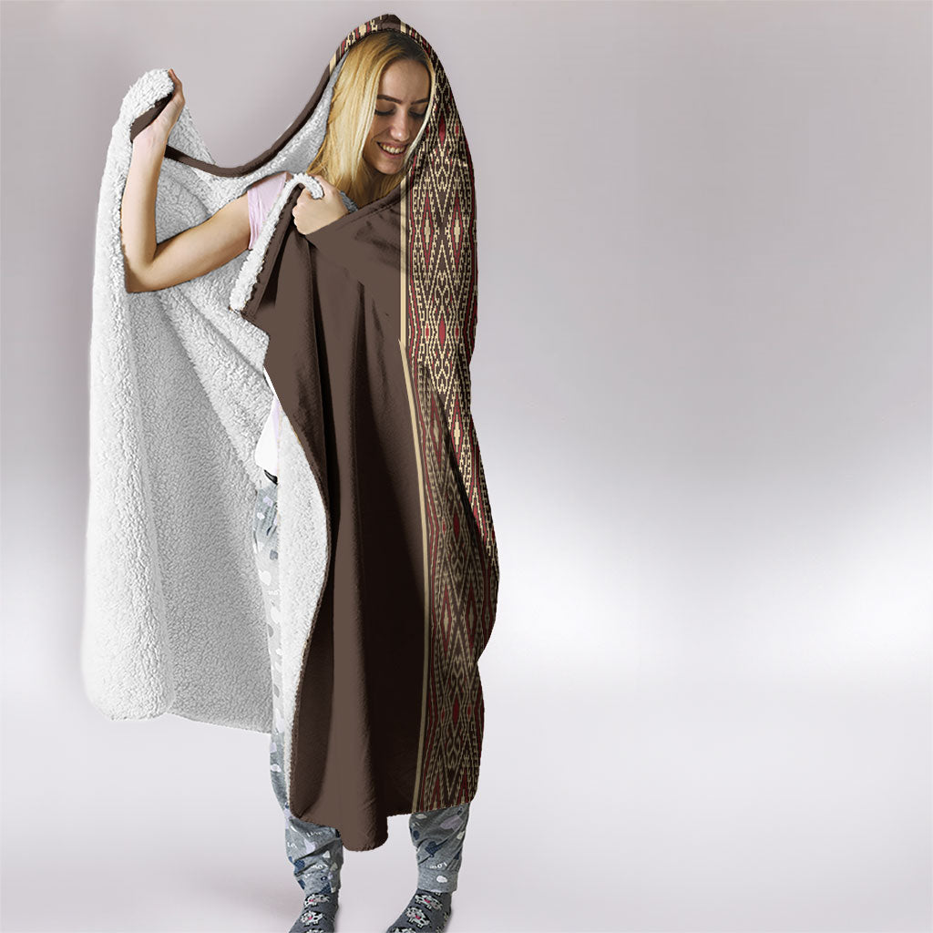 Mabuhay Philippines Festival Hooded Blanket Tnalak Modern Filipiniana Inspired LT14 - Polynesian Pride