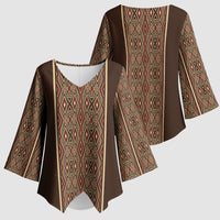 Mabuhay Philippines Festival Kimono Sleeve Blouse Tnalak Modern Filipiniana Inspired LT14 - Polynesian Pride