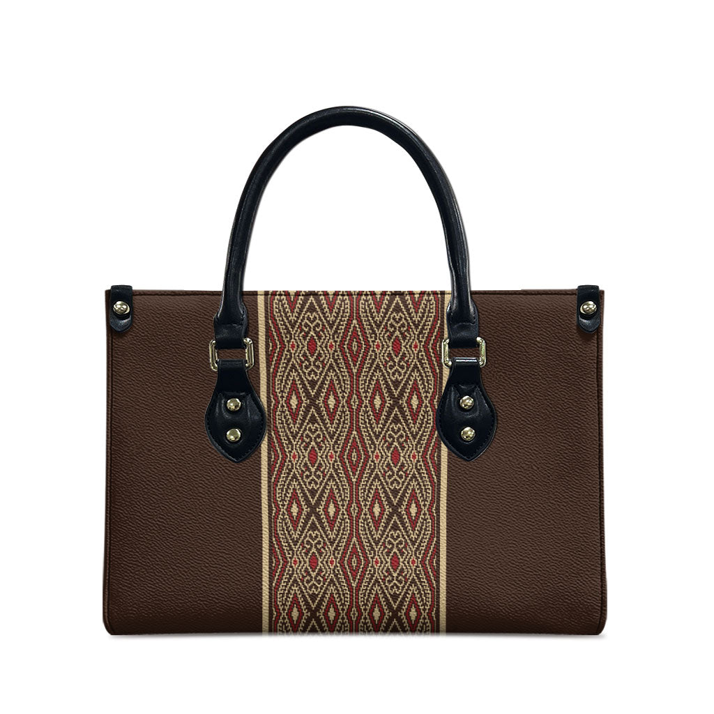 Mabuhay Philippines Festival Leather Bag Tnalak Modern Filipiniana Inspired LT14 - Polynesian Pride