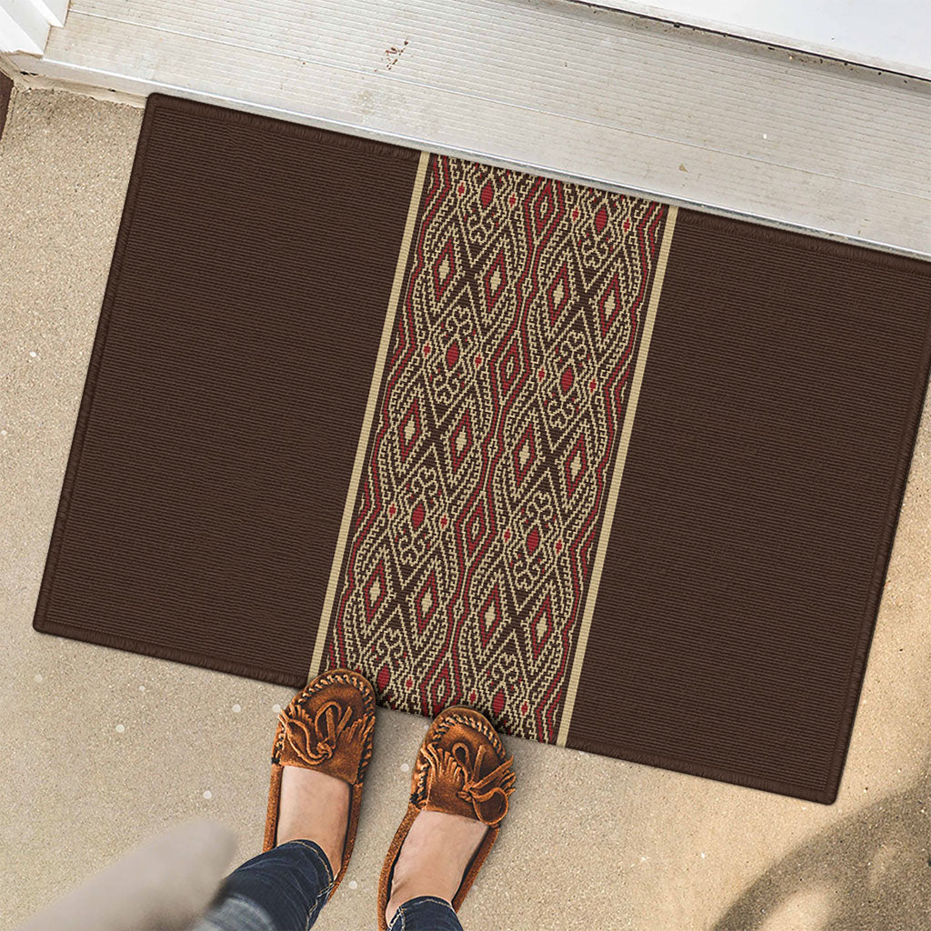 Mabuhay Philippines Festival Rubber Doormat Tnalak Modern Filipiniana Inspired LT14 - Polynesian Pride