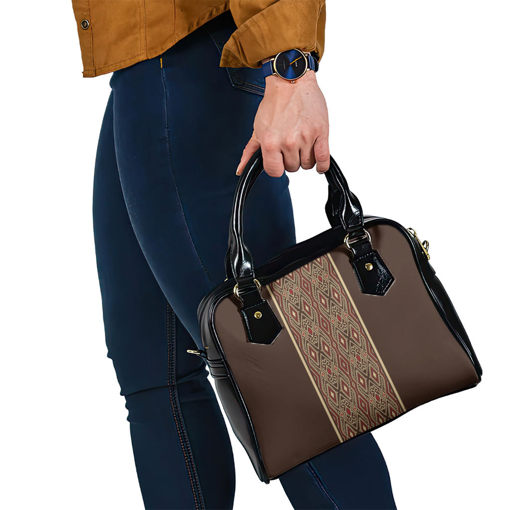 Mabuhay Philippines Festival Shoulder Handbag Tnalak Modern Filipiniana Inspired LT14 - Polynesian Pride