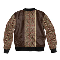 Mabuhay Philippines Festival Sleeve Zip Bomber Jacket Tnalak Modern Filipiniana Inspired LT14 - Polynesian Pride