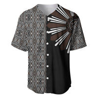 Mabuhay Philippines Festival Baseball Jersey Araw Tnalak Modern Filipiniana Inspired LT14 Black - Polynesian Pride