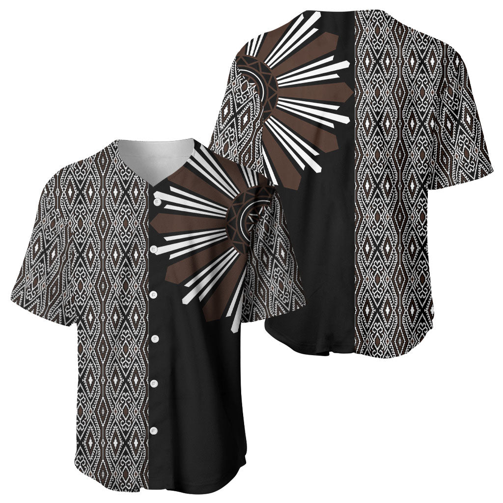 Mabuhay Philippines Festival Baseball Jersey Araw Tnalak Modern Filipiniana Inspired LT14 - Polynesian Pride