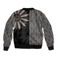 Mabuhay Philippines Festival Bomber Jacket Araw Tnalak Modern Filipiniana Inspired LT14 - Polynesian Pride
