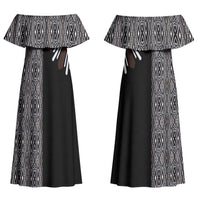 Mabuhay Philippines Festival Couples Matching Off Shoulder Maxi Dress and Hawaiian Shirt Araw Tnalak Modern Filipiniana Inspired LT14 - Polynesian Pride