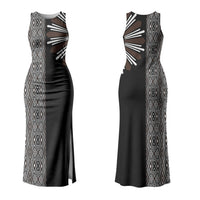 Mabuhay Philippines Festival Couples Matching Tank Maxi Dress and Long Sleeve Button Shirt Araw Tnalak Modern Filipiniana Inspired LT14 - Polynesian Pride