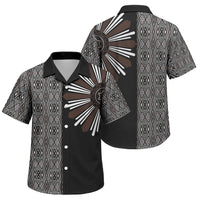 Mabuhay Philippines Festival Family Matching Mermaid Dress and Hawaiian Shirt Araw Tnalak Modern Filipiniana Inspired LT14 Son's Shirt Black - Polynesian Pride