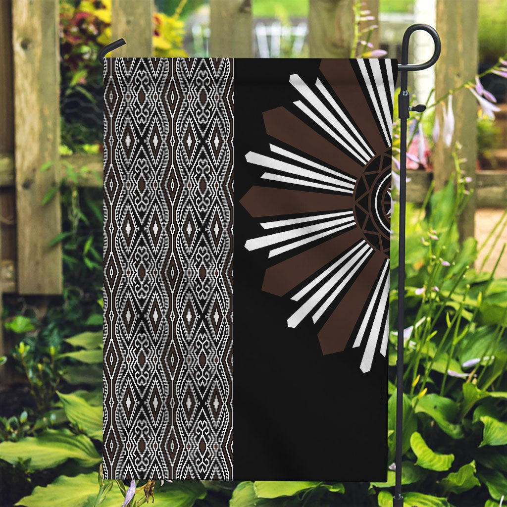 Mabuhay Philippines Festival Garden Flag Araw Tnalak Modern Filipiniana Inspired LT14 Garden Flag Black - Polynesian Pride