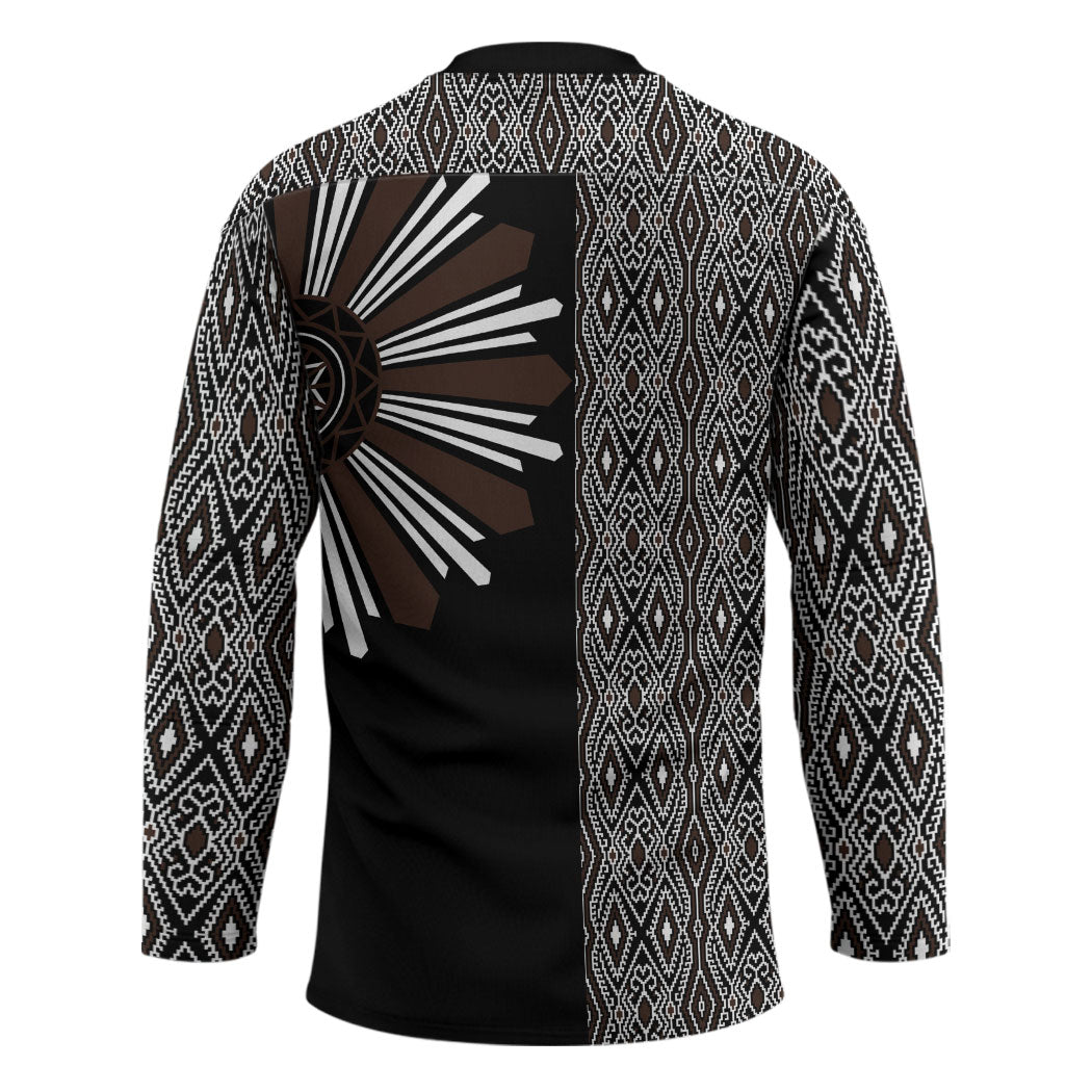 Mabuhay Philippines Festival Hockey Jersey Araw Tnalak Modern Filipiniana Inspired LT14 - Polynesian Pride