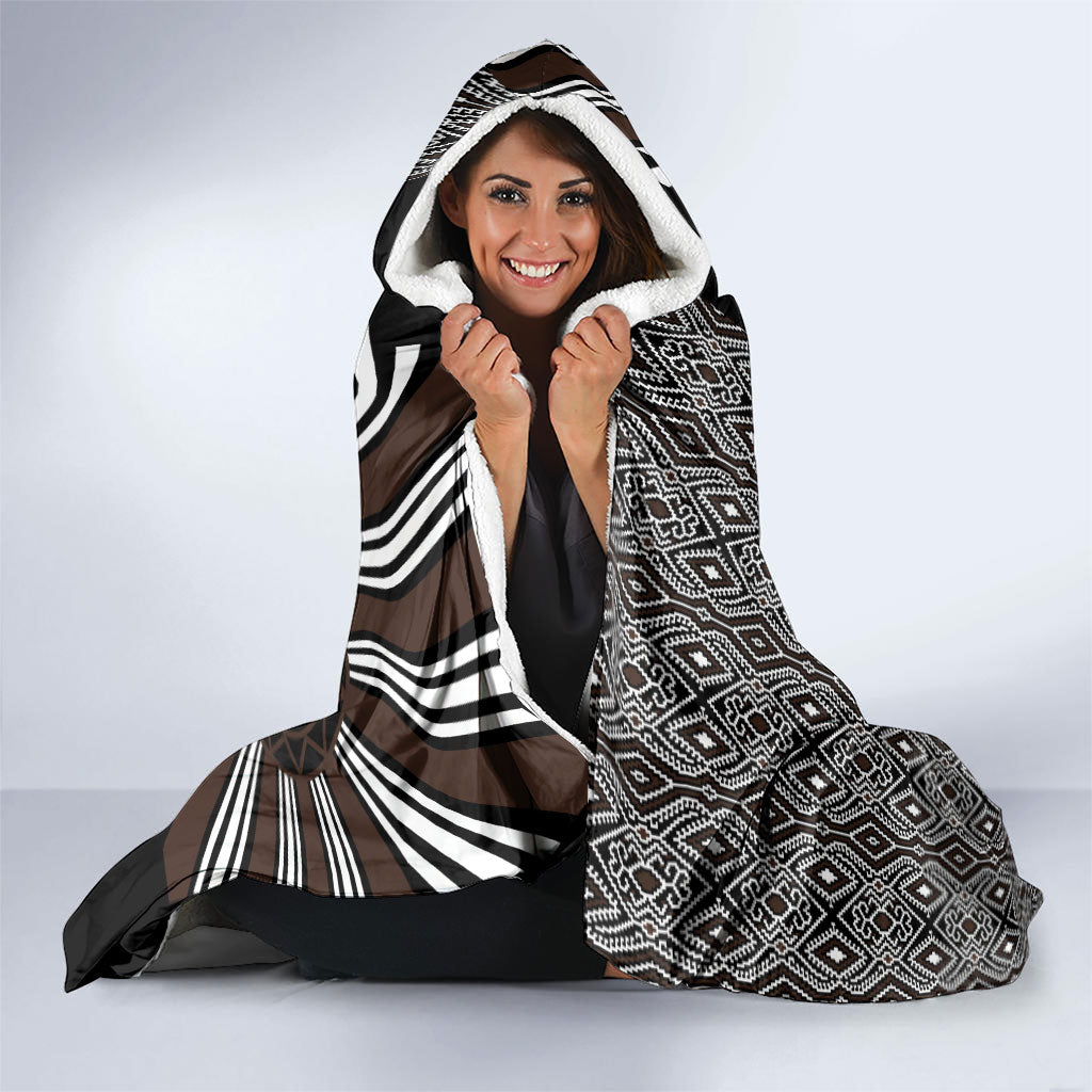 Mabuhay Philippines Festival Hooded Blanket Araw Tnalak Modern Filipiniana Inspired LT14 - Polynesian Pride
