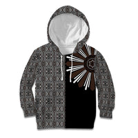 Mabuhay Philippines Festival Kid Hoodie Araw Tnalak Modern Filipiniana Inspired LT14 Hoodie Black - Polynesian Pride