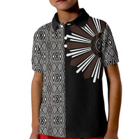 Mabuhay Philippines Festival Kid Polo Shirt Araw Tnalak Modern Filipiniana Inspired LT14 Kid Black - Polynesian Pride