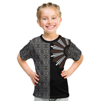 Mabuhay Philippines Festival Kid T Shirt Araw Tnalak Modern Filipiniana Inspired LT14 Black - Polynesian Pride