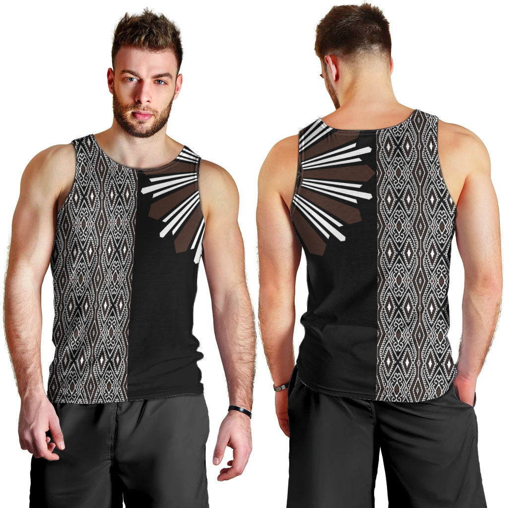 Mabuhay Philippines Festival Men Tank Top Araw Tnalak Modern Filipiniana Inspired LT14 - Polynesian Pride