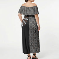 Mabuhay Philippines Festival Off Shoulder Maxi Dress Araw Tnalak Modern Filipiniana Inspired LT14 - Polynesian Pride
