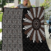 Mabuhay Philippines Festival Quilt Araw Tnalak Modern Filipiniana Inspired LT14 Black - Polynesian Pride