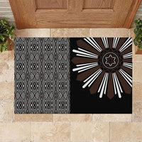 Mabuhay Philippines Festival Rubber Doormat Araw Tnalak Modern Filipiniana Inspired LT14 Black - Polynesian Pride